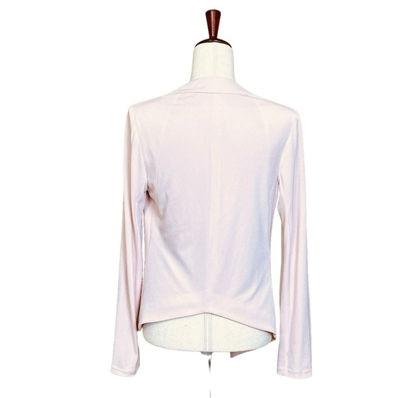 BCBGMaxAzria Tuxedo Blazer Drape Front Rose Smoke Size M #1161 - Picture 6 of 9